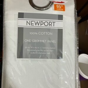 Newport White Cotton Grommet Panel